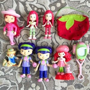 Strawberry Shortcake Lot: 2 - 3” Scented Dolls, Huckleberry Pie, 4 McDonald’s+